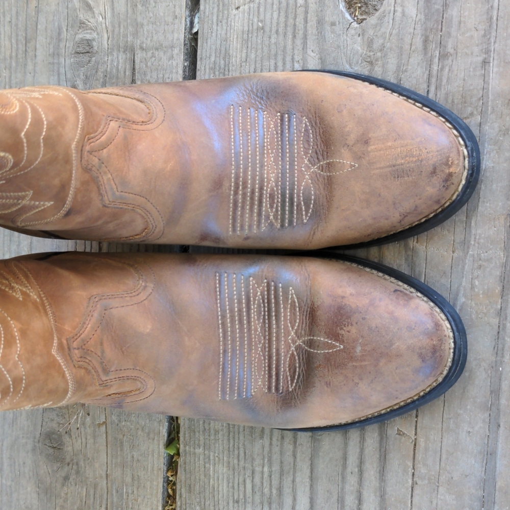 Ariat Women's Heritage Distressed Brown Western Boots Size 7B - Picture 11 of 16